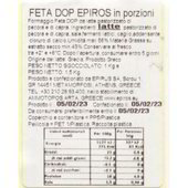 FETA DOP (IN SALAMOIA PORZIONATO) KG 1 EPIROS in dettaglio